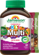Jamieson Multi For Kids With Iron - 60 Chew Tabs + BONUS