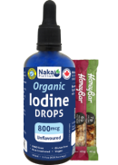 Naka Organic Iodine Drops 800mcg - 100ml + BONUS