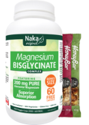 Naka Magnesium Bisglycinate Complex 200mg - 260 V-Caps + BONUS