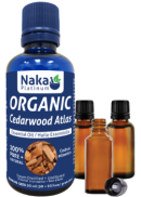Naka 100% Pure Organic Cedarwood Atlas Essential Oil - 50ml + BONUS