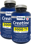Naka Creatine Monohydrate 3000mg - 200 + 200 V-Caps FREE