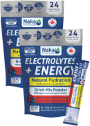 Naka Electrolytes + Energy (Natural Berry) - 24 Sachets + BONUS