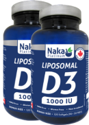 Naka Liposomal Vitamin D3 1,000iu - 120 + 120 Softgels FREE