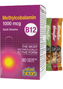 Natural Factors B-12 Methylcobalamin Sublingual 1,000mcg - 90 Tabs + BONUS