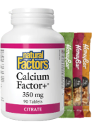 Natural Factors Calcium Factor 350mg - 90 Tabs + BONUS