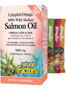 Natural Factors CompleteOmega Salmon Oil 1,300mg - 220 Softgels + BONUS