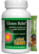 Natural Factors Gluten Relief - 90 V-Caps + BONUS