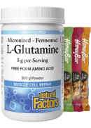 Natural Factors L-Glutamine - 300g Powder + BONUS