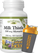 Natural Factors Milk Thistle 250mg - 120 Caps + BONUS