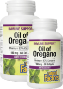 Natural Factors Oil Of Oregano - 60 + 30 Softgels FREE