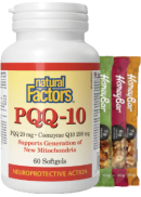 Natural Factors PQQ-10 - 60 Softgels + BONUS