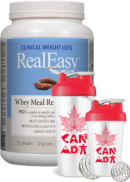 Natural Factors RealEasy With PGX Whey Meal Replacement (Chocolate) - 940g + BONUS