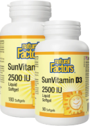 Natural Factors SunVitamin D3 2,500iu - 180 + 90 Softgels