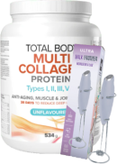 Natural Factors Total Body Multi Collagen Protein (Unflavoured) - 534g + BONUS