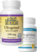 Natural Factors Ubiquinol QH Active CoQ10 100mg - 120 Softgels + BONUS