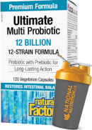 Natural Factors Ultimate Multi Probiotic - 120 V-Caps + BONUS
