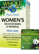 Natural Factors Whole Earth & Sea Women's Multivitamin And Mineral - 120 Tabs + BONUS