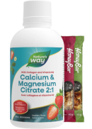 Nature's Way Calcium & Magnesium Citrate 2:1 With Vitamin K2 And Collagen (Strawberry) - 500ml + BONUS