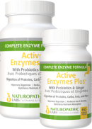Naturopathic Labs Active Multi Enzymes Plus (With Probiotics & Ginger) - 120 + 60 V-Caps FREE