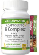 Naturopathic Labs Adaptogenic B-Complex 616mg - 60 V-Caps + BONUS