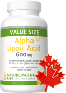 Naturopathic Labs Alpha Lipoic Acid (Superior DL Form) 600mg - 240 V-Caps + BONUS