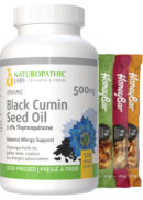 Naturopathic Labs Black Cumin Seed Oil 500mg - 120 Softgels + Bonus