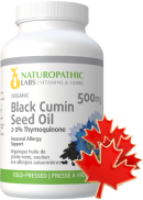 Naturopathic Labs Black Cumin Seed Oil 500mg - 240 Softgels + BONUS