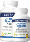 Naturopathic Labs Chromium Picolinate 500mcg - 300 + 120 V-Caps FREE