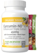 Naturopathic Labs Clean Curcumin-95 (Enhanced Triple Extract) 450mg - 60 V-Caps + BONUS