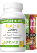 Naturopathic Labs Active CoQ10 200mg (+Org. MCT Oil Base & Black Pepper) - 60 Softgels + BONUS