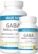 Naturopathic Labs GABA 600mg - 240 + 60 V-Caps FREE