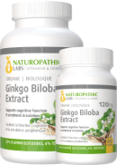 Naturopathic Labs Ginkgo Biloba Double Strength (Organic) 120mg - 240 + 60 Caps FREE