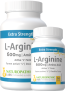 Naturopathic Labs L-Arginine 600mg - 120 V-Caps + BONUS