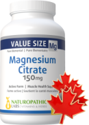 Naturopathic Labs Magnesium Citrate 150mg - 360 Caps + BONUS