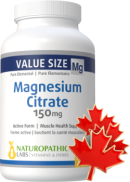 Naturopathic Labs Magnesium Citrate 150mg - 360 Caps + BONUS