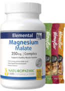 Naturopathic Labs Magnesium Malate 250mg - 120 V-Caps + BONUS