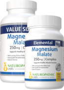 Naturopathic Labs Magnesium Malate 250mg - 240 + 60 V-Caps FREE