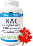 Naturopathic Labs NAC (N-Acetyl-Cysteine) 600mg - 360 Caps + BONUS