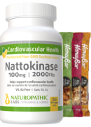 Naturopathic Labs Nattokinase 100mg / 2000FUs (Non-GMO & K2 Free)  - 60 DR V-Caps + BONUS