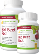 Naturopathic Labs Red Beet Root 700mg (Organic) - 240 + 60 V-Caps FREE