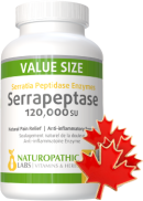 Naturopathic Labs Serrapeptase 120,000SU (Enteric Coated) - 240 V-Caps + BONUS