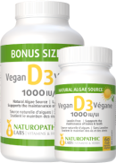Naturopathic Labs Vitamin D 1,000iu (Vegan) - 240 + 60 Caps FREE