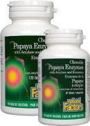 Natural Factors Papaya Enzymes Chewable - 120 + 60 Tabs FREE