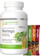 Naturopathic Labs Moringa 600mg (Organic) - 120 V-Caps + BONUS
