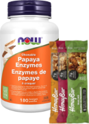 Now Papaya Enzymes Chewable - 180 Lozenges + BONUS