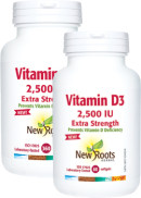 New Roots Vitamin D3 2,500iu Extra Strength - 360 + 60 Softgels FREE