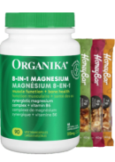 Organika 8-In-1 Magnesium - 90 V-Caps + BONUS