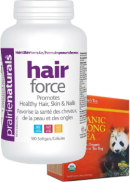 Prairie Naturals Hair-Force - 180 Softgels + BONUS