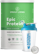 Sprout Living Epic Protein (Green Kingdom, Organic) - 907g + BONUS