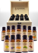 Aromapathic Labs Top 12 Essential Oils (100% Pure) – 12 x 30ml + FREE Wood Organizer